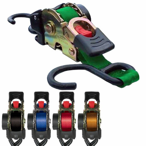 カメレオン クイックベルト 1.8m 青 自動巻取り 使用重量300kg ベルト幅25mm