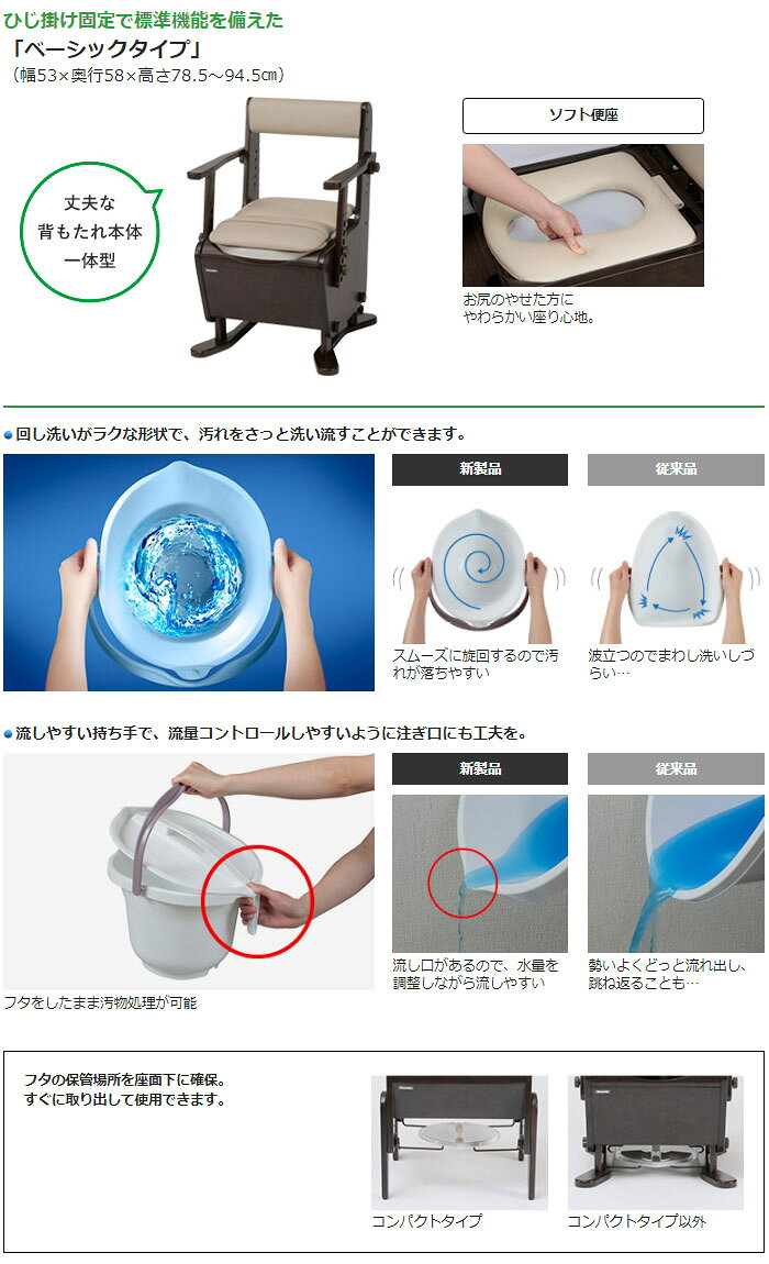 家具調トイレ 座楽 ベーシック ソフト便座 PN-L23307 パナソニックエイジフリー oasisu-10207957 オアシスプラス サンプル画像3