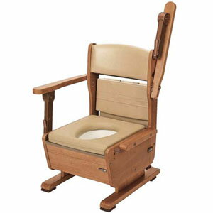 ポータブルトイレ さわやかチェアPT 肘掛けはね上げタイプ 8221 ウチエ(4.0)