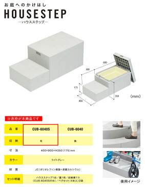 ハウスステップ CUB-6040S JOTO 収納有り 400×900×350(175)mm