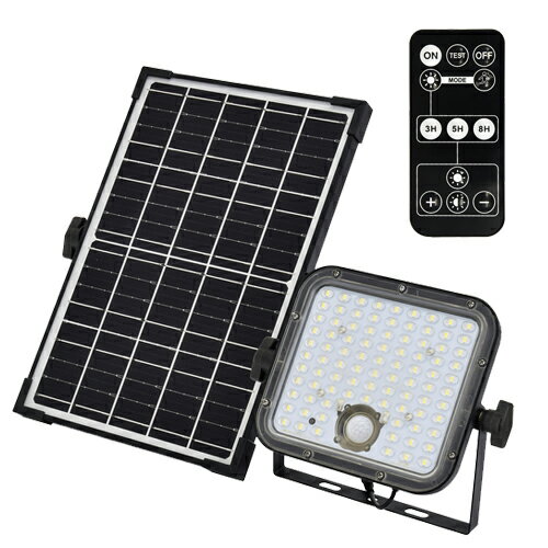 Rakuten - ソーラー式LEDセンサーライト エコフラッシュセパ リモコン付き 30W SOL-30S5-N2 日動工業