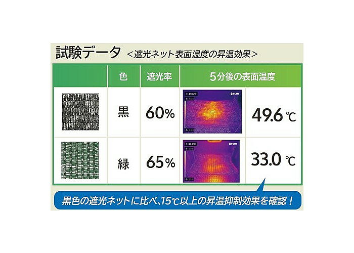 昇温遮光ネット 2×50m 遮光率85% モスグリーン HC00175 日本マタイ