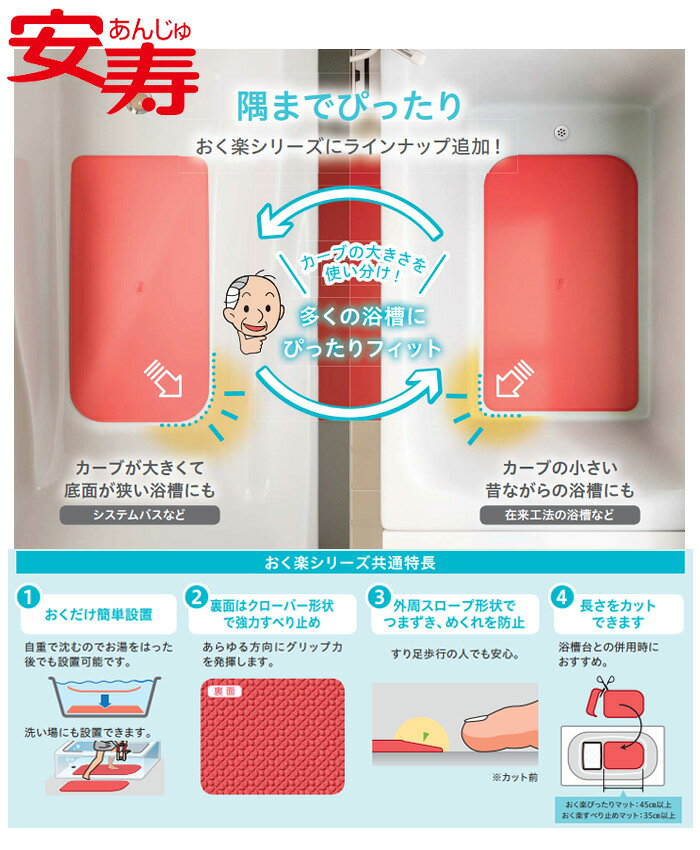 オアシスプラスのおく楽ぴったりマット ブルー 535276 アロン化成｜アングル2