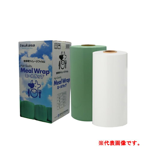 　司化成工業 ミール・ラップ 25μ×500mm×1800m司化成工業 ミール・ラップ 25μ×500mm×1800m■□　ムラが少なく安定したラッピングが可能　□■■メタセロン樹脂を使用、高強度で突き刺しに強く、高い耐久性■片面強粘着、優れた粘着性を保有【仕様】●サイズ:厚み25μ×幅500mm×長さ1800m●材質:PE（ポリエチレン）●1巻●色:白/緑注文について注意事項複数ご注文時は数量により納期が変動する場合がございますので、正確な納期はご注文の確認メールにてご案内させていただきます。