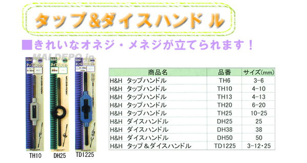 H&H タップハンドル M4-10 TH-10 三共コーポレーション