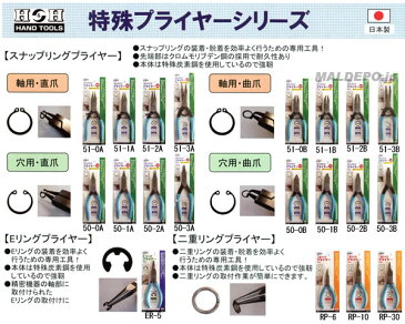 51-3A スネップリングプライヤ (軸用 直爪) 三共コーポレーション