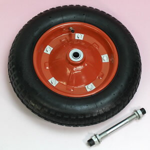 一輪車タイヤ タチホ PR1301 3.25x3.00-8 黒 軸付