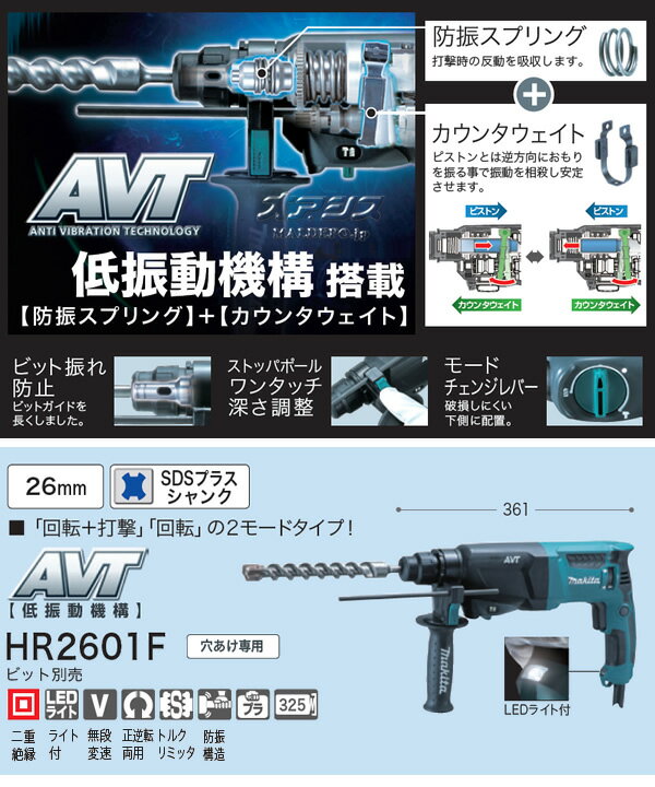 26mm �ϥ�ޥɥ�� HR2601F �ޥ���(makita) ��������