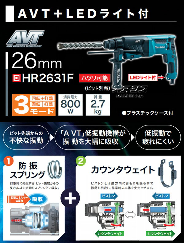 26mm �ϥ�ޥɥ�� HR2631F �ޥ���(makita) ��������