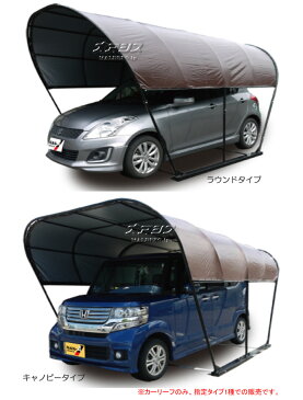 カーリーフ(パイプ車庫) ラウンドタイプ(丸型) BS-C 南栄工業 2.5x4.0x2.3m^3 ブラウン/シルバー【受注生産品】【地域別運賃】