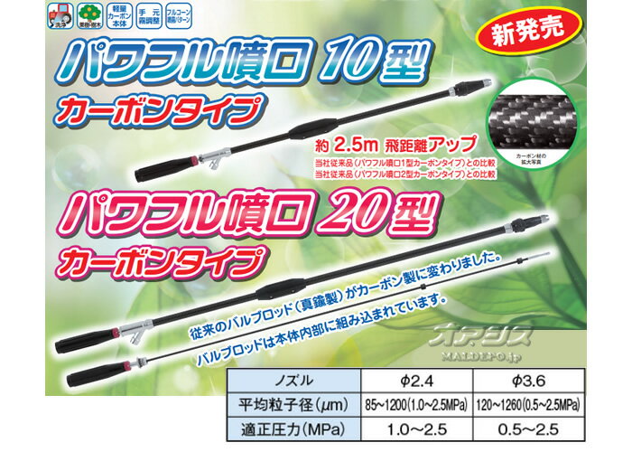 パワフル噴口 20型 カーボンタイプ ヤマホ工業(YAMAHO) G3/8(G1/4可) 高木・遠距離...