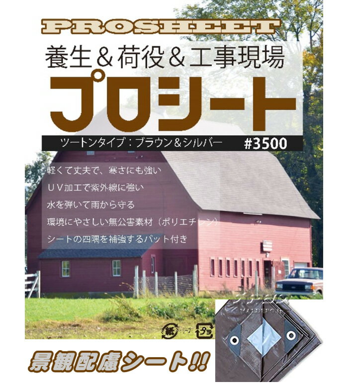 プロシート #3500 ブラウン 2.7x3.6m 5枚セット 南栄工業