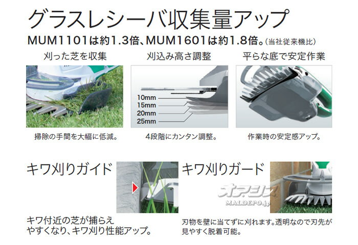 電動芝生バリカン MUM1101 マキタ(makita) 刈幅110mm