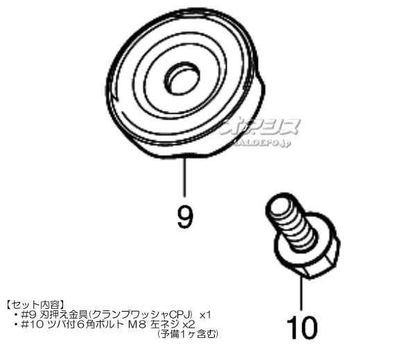 刃押え金具+締付けボルトセットB 充電式草刈機 MUR006GRM/MUR006GZ用 マキタ(makit...