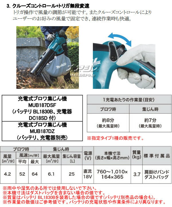 18V���ż��֥��ｸ���� MUB187DZ �ޥ���(makita) ���ΤΤ�