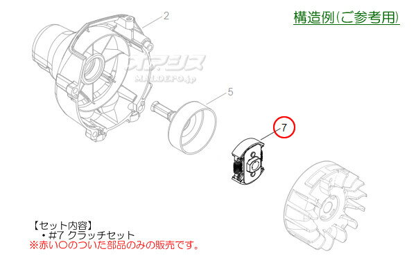 クラッチセットJ エコー(echo) 肩掛式刈払機 CGT263JX用 やまびこ【メール便可】 2