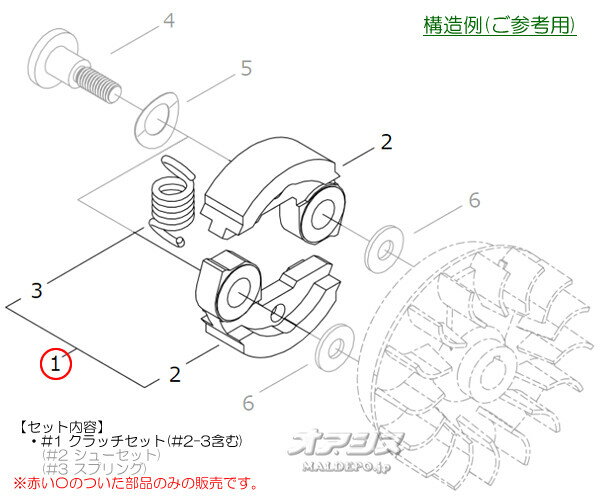 クラッチセットK 新ダイワ(shindaiwa) 背負式刈払機 RK260-SPB/RK260-SPC用 やまび...