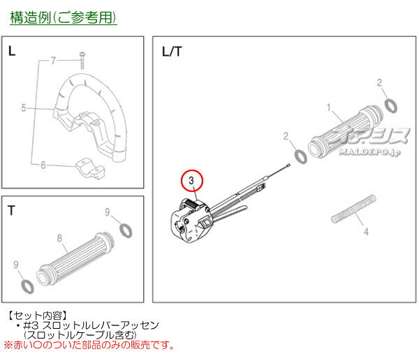 スロットルレバーアッセンC 肩掛式刈払機 BCZ235-DC用 Zenoah(ゼノア) セーフティ...
