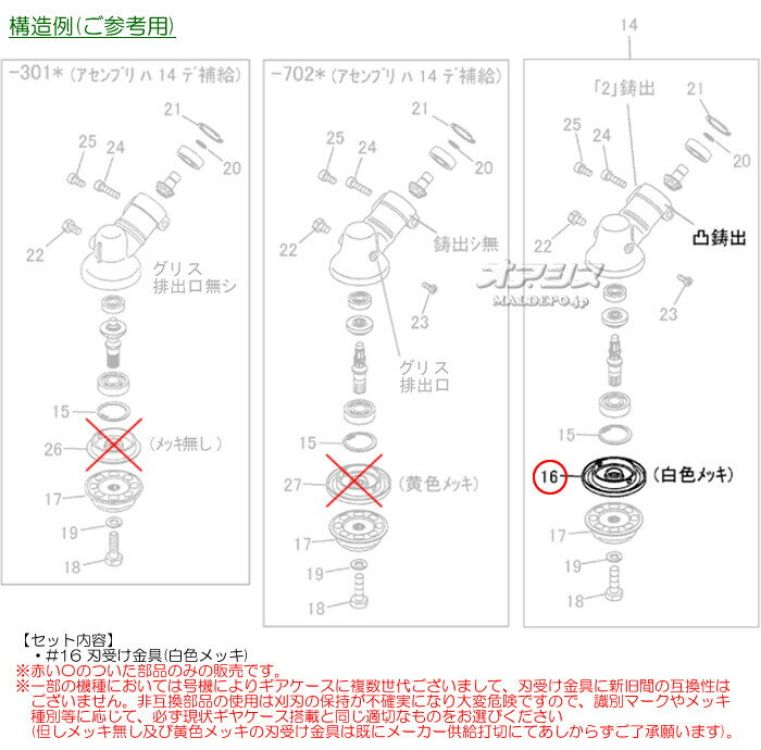 刃受け金具C 肩掛式刈払機 BC2000用 Zenoah(ゼノア)【メール便可】