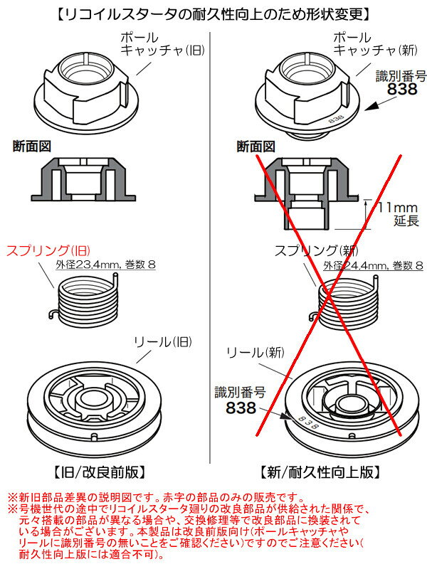 アシストスプリングCB エコー(echo) チェンソー GC420/GC421用 やまびこ【メール便可】 3