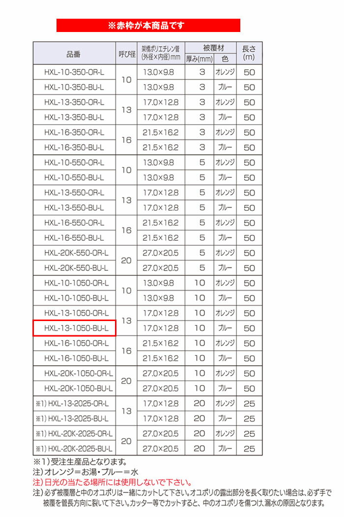 ��ʤ�Ͷ��ݥꥨ�����ɥ���ݥ���塼��(�֥롼) 13mm��50m��ʤ10mm HXL-13-1050-BU-L ���Υ��å������ݥ졼����� �ڸĿ��������Բġ�