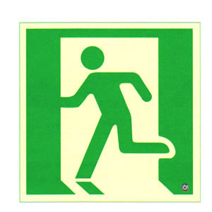 高輝度蓄光避難口誘導標識蓄光SN-2835(3000mm角) 360835 日本緑十字社