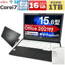 中古パソコン 中古ノートパソコン Windows11 FUJITSU LIFEBOOK i7シリーズ 第8世代 Corei7 新品SSD 16Gメモリー Microsoft Office 2021付 15.6型ワイド画面 最新OS 無線 Wifi対応 テンキー付タイプ 中古動作良好品 極速