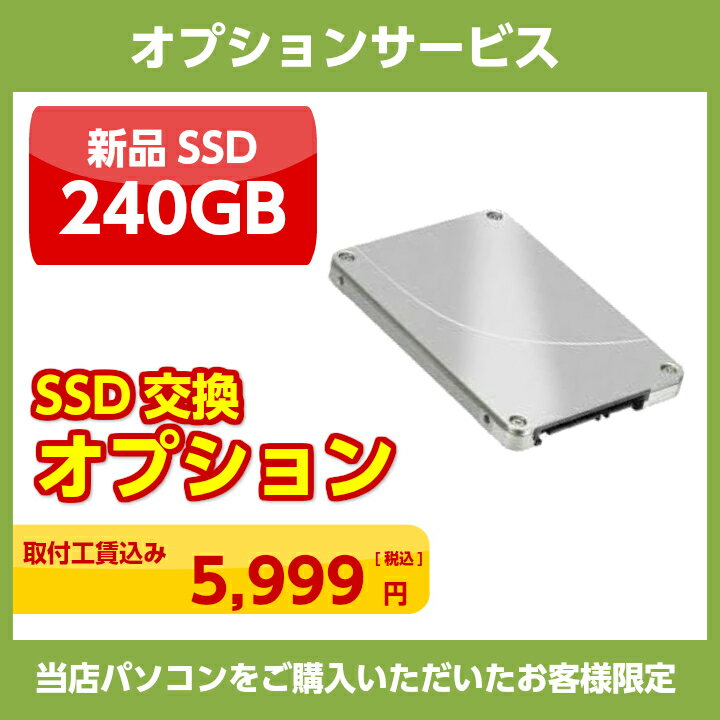 新品SSD交換オプション SSD240GB【単品販売不可】