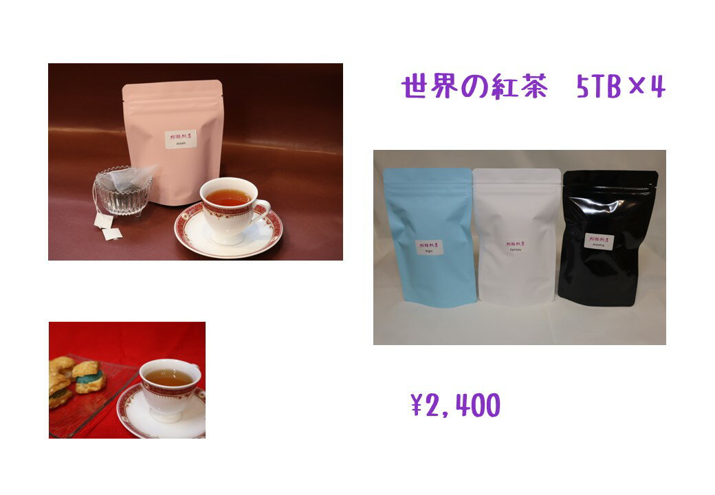 紅茶 袋入り　世界の紅茶5TB　x4