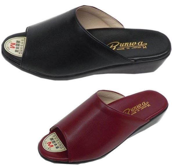【送料無料】 文和 BW373 黒 ワイン bunwa 幅広 4E 外反母趾対応 裏地本革 日本製 婦人 レディース 事..
