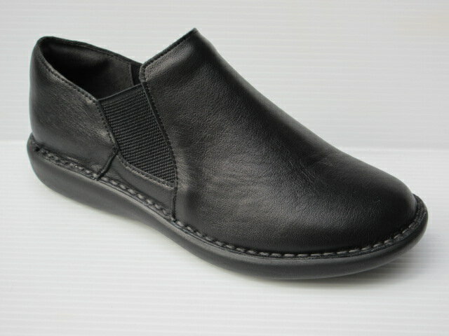 【送料無料】 SPORTS NINE スポーツナイン 19604 ブラック カーキ 幅広 4E サイドゴア 柔らか 牛革 日本製 スリッポン 婦人 革 靴 レディース カジュアル ウォーキング シューズ 旅行