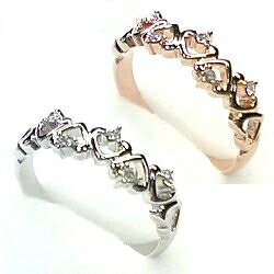 送料無料 指輪 リング レディース ring SVリング シルバー ゴールド ピンクゴールド ハート ホワイトデー プレゼント アクセサリー 記念日 結婚式 9号 11号 13号 15号 17号