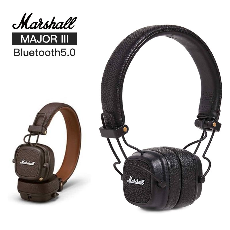 Marshall マーシャル Marshall MAJOR III BLUETOOTH メジャー3 ブルートゥース ワイヤレスヘッドホン ワイヤレス ヘッドホン 最大80時間連続再生バッテリー ワイヤレスチャージ マーシャル メジャー