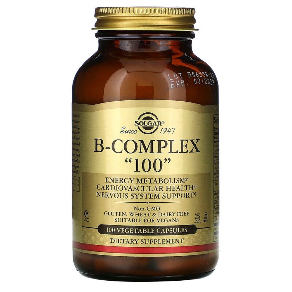 ソルガーSolgar B-コンプレックス "100" 100ベジカプセル ビタミン サプリメント 健康食品 アメリカ直送