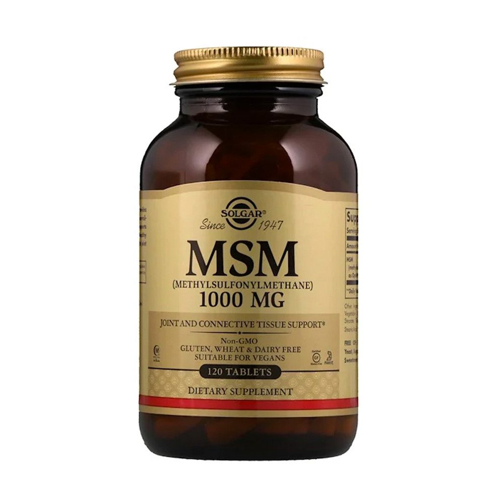 ソルガーSolgar MSM (メチルスルホルニメタン)1000 mg 120錠 ビタミン サプリメント 健康食品 アメリカ直送