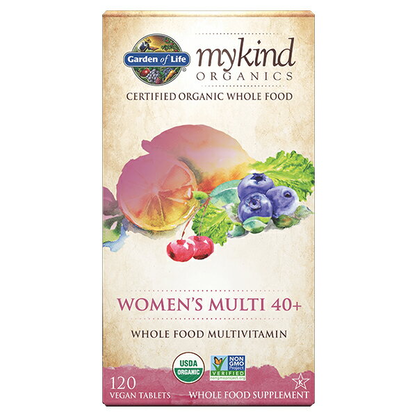 ガーデンオブライフ Garden of Life MyKind 女性用マルチ40+ 自然食品マルチビタミン ビーガンタブレット120粒 ビタミン サプリメント 健康食品 アメリカ直送