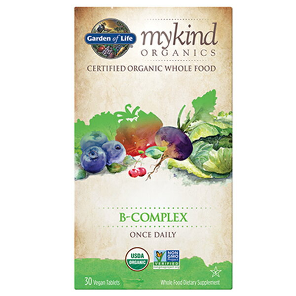 ガーデンオブライフ Garden of Life MyKind ビタミンBコンプレックス 植物性タブレット30粒 ビタミン サプリメント 健康食品 アメリカ直送