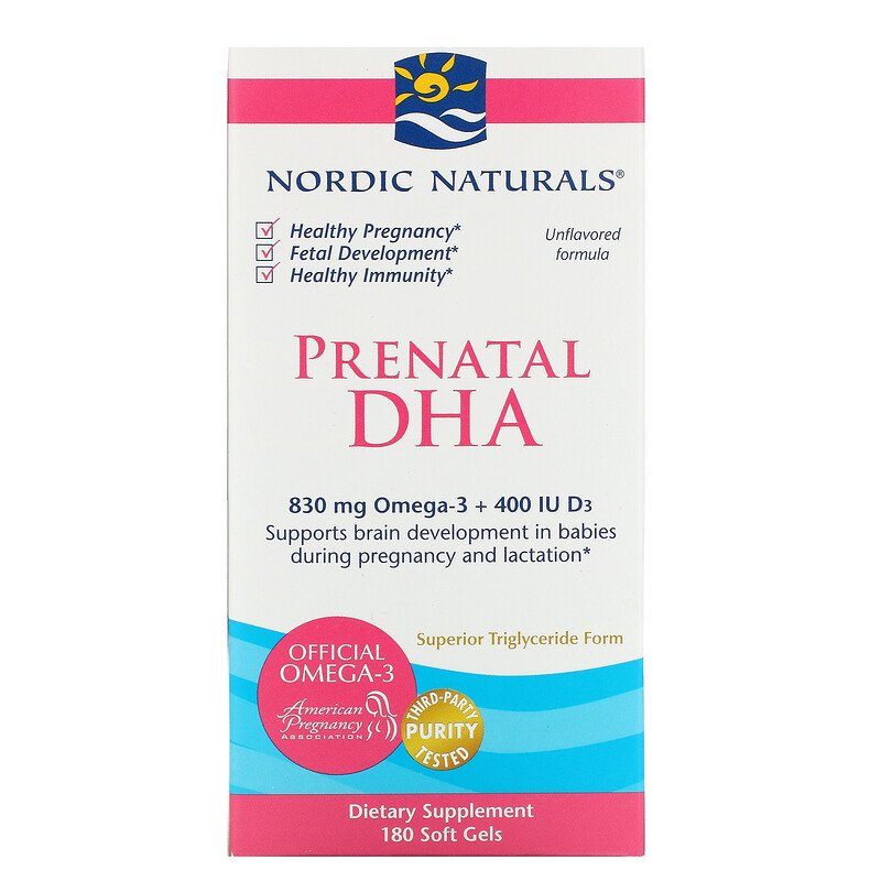 ノルディックナチュラルズ Nordic Naturals 出生前のDHA 味付けされていないフォーミュラ 500 mg 180ソフトゼリー ビタミン サプリメント 健康食品 アメリカ直送