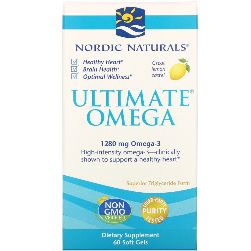 ノルディックナチュラルズ Nordic Naturals Ultimate Omega (アルティメットオメガ) レモン 1,280 mg 60ソフトゼリー ビタミン サプリメント 健康食品 アメリカ直送