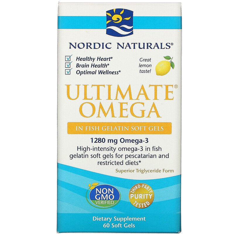 ノルディックナチュラルズ Nordic Naturals Ultimate Omega (アルティメットオメガ) レモン 1000mg ソフトゲル60粒 ビタミン サプリメント 健康食品 アメリカ直送