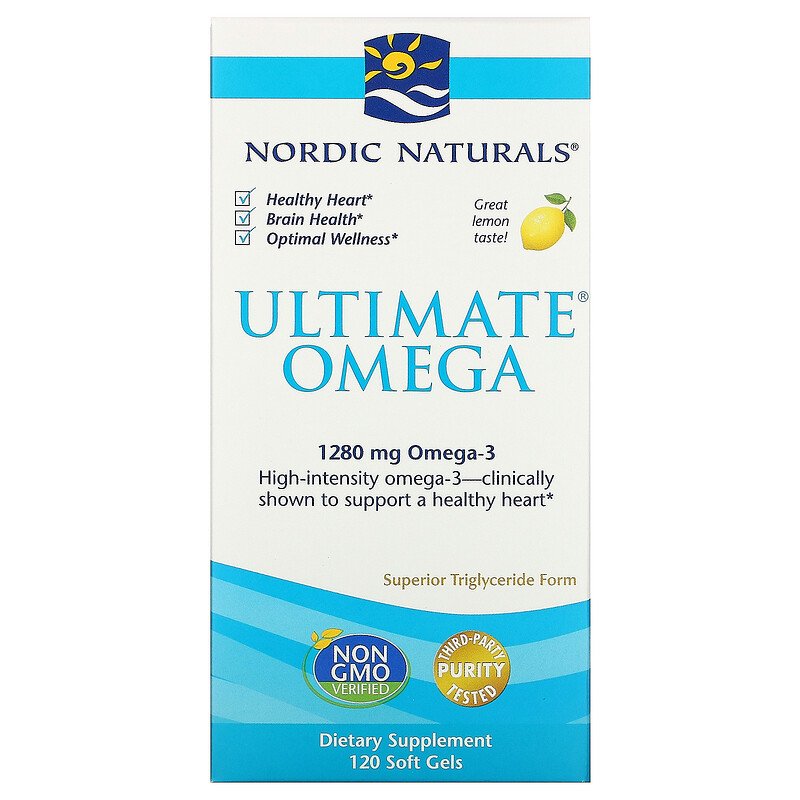 ノルディックナチュラルズ Nordic Naturals Ultimate Omega (アルティメットオメガ) レモン 1,280 mg 120ソフトジェル ビタミン サプリメント 健康食品 アメリカ直送