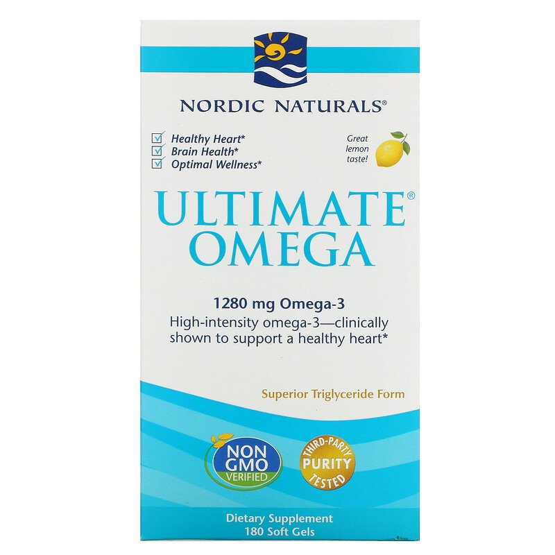ノルディックナチュラルズ Nordic Naturals Ultimate Omega（アルティメットオメガ）レモン 1,280mg ソフトジェル180粒 ビタミン サプリメント 健康食品 アメリカ直送