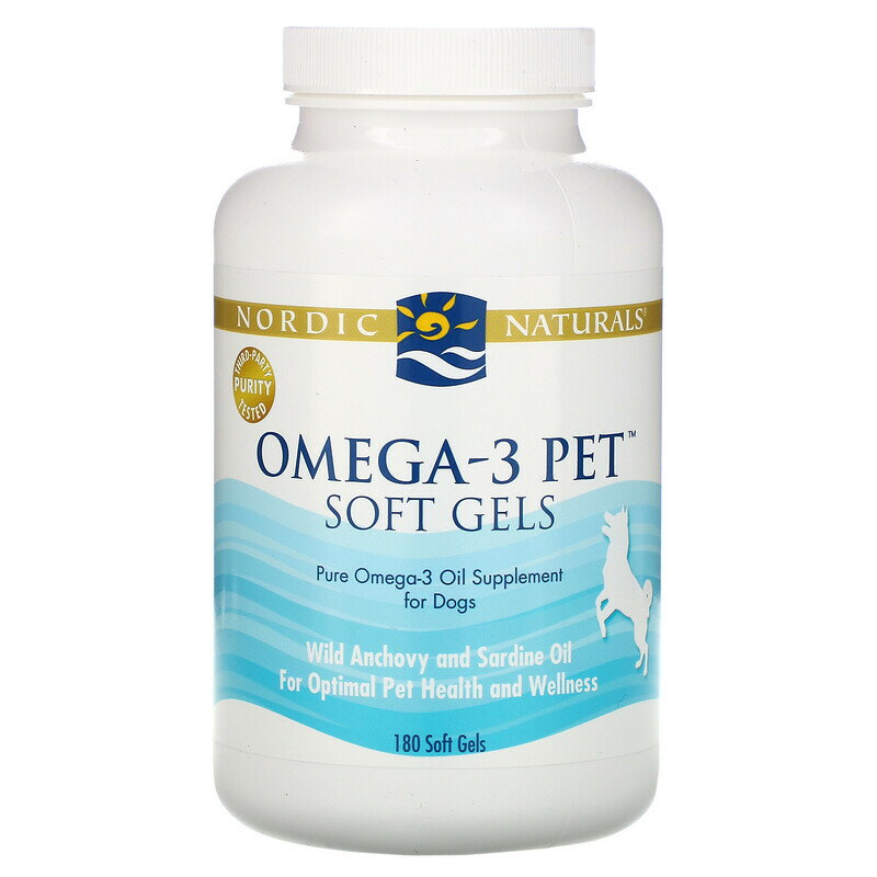 【送料無料】ノルディックナチュラルズ Nordic Naturals, Omega-3 Pet（オメガ3ペット）ソフトジェル 犬用 180粒 ビタミン サプリメン..