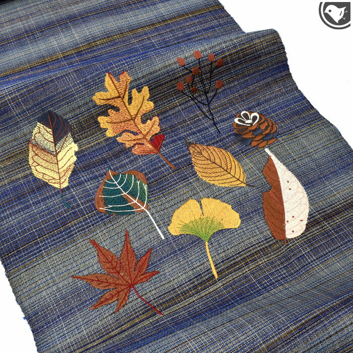 西陣織 刺繍 “錦秋の香” 九寸 名古屋帯 正絹 日本製 お仕立て代込！送料・代引き無料！[商品番号：21643]