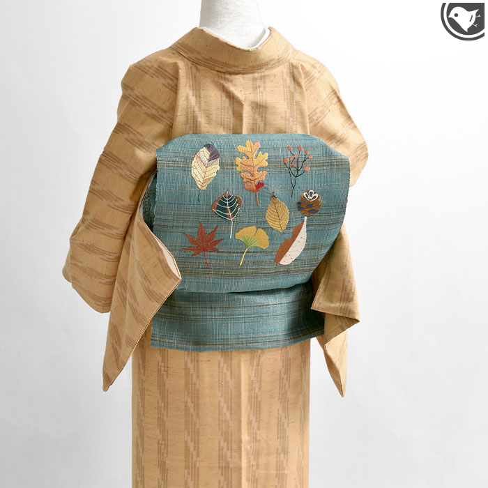 乐天商城 - 西陣織 刺繍 “錦秋の香” 九寸 名古屋帯 正絹 日本製 お仕立て代込！送料・代引き無料！[商品番号：21644]