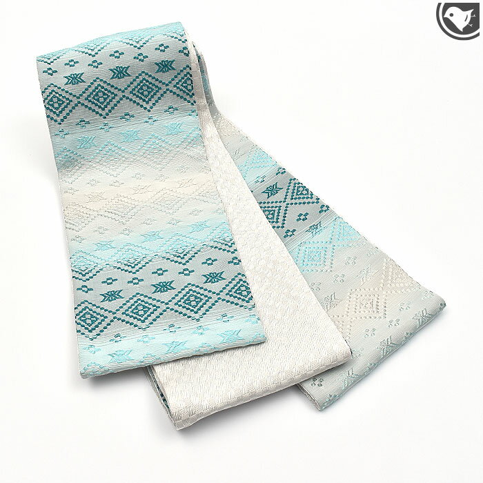 半幅帯 米沢紬 山形県 近賢織物 謹製 “浮華” 日本製【帯専門店おびや】お仕立て代込！送料 代引き無料！[商品番号：21737]