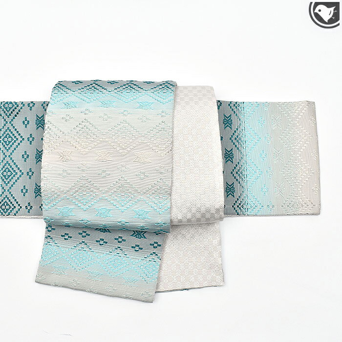 半幅帯 米沢紬 山形県 近賢織物 謹製 “浮華” 日本製【帯専門店おびや】お仕立て代込！送料 代引き無料！[商品番号：21737]