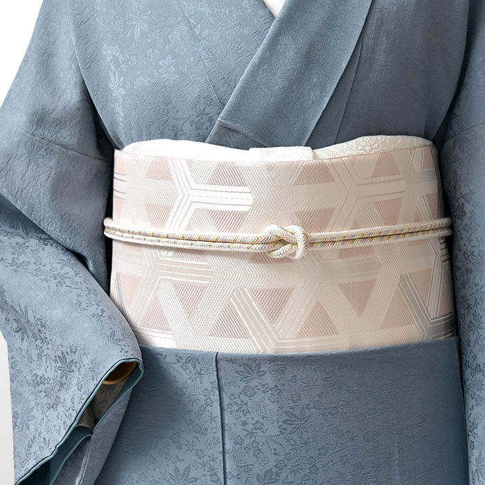Nagoya Sash - 別注織 博多帯 西村織物 “多聞天亀甲” 八寸 名古屋帯 金印 日本製 正絹 お仕立て代込！送料無料！【帯専門店おびや】［商品番号：22244]