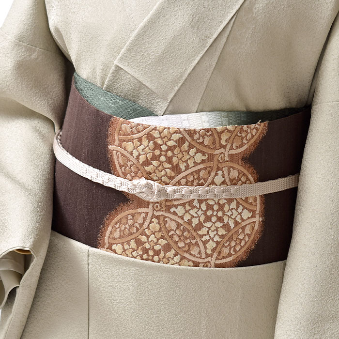 Nagoya Sash - 西陣 老舗 河村織物 謹製 手織 “アンコールワット” 紬 八寸 名古屋帯 正絹 日本製 【帯専門店おびや】お仕立て代込！送料・代引き無料！[商品番号：22320]