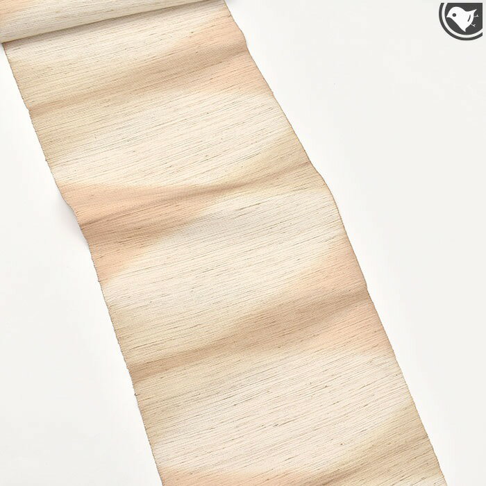 米沢紬 齋英織物 謹製 “桜桃/さくらんぼ板締め絞り” 八寸 名古屋帯 日本製【帯専門店おびや】お仕立て代込！送料 代引き無料！[商品番号：21904]